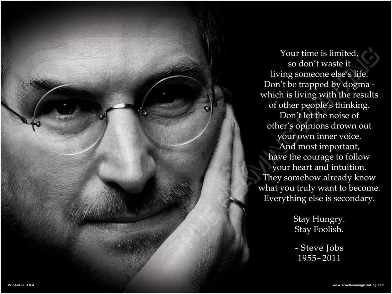 18"x24" Steve Jobs Poster, "Your time is limited" Premium Poster Print