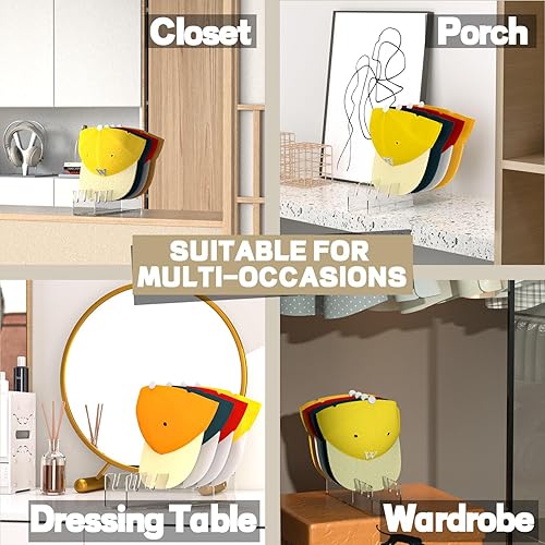 Miniatura 7 de ACTBIO Soporte para gorras de béisbol, 2 unidades, organizador de sombreros de acrílico sin instalación para 14 gorras de béisbol, soporte para