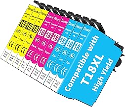 Tinnee 18XL Ink Cartridges, Compatible for Epson 18XL for Epson XP 322 Printer Cartridges for Epson XP-215 XP-225 XP-205 XP-325 XP-425