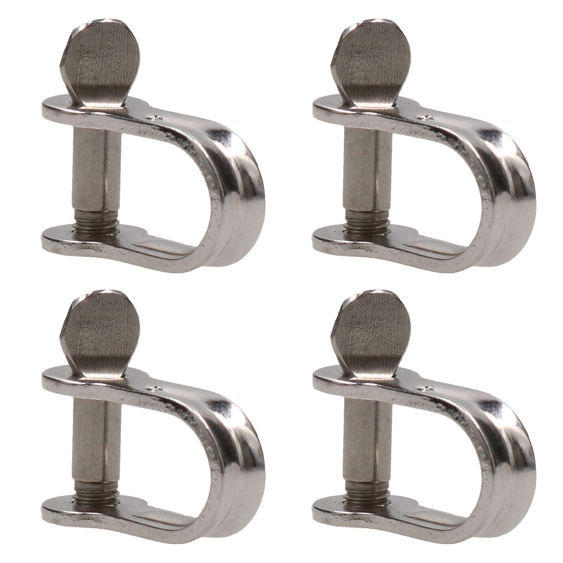 AB Tools 5mm Stainless Steel Strip Dee Shackle 4 Pack