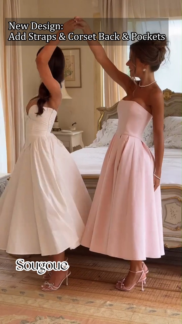 Amazon.com: Sougoue Satin Midi Prom Dresses 2025 Black Pleated A Line  Sleeveless Tea Party Dress Formal Evening Gowns for Women Side Pockets 0 :  Clothing, Shoes & Jewelry