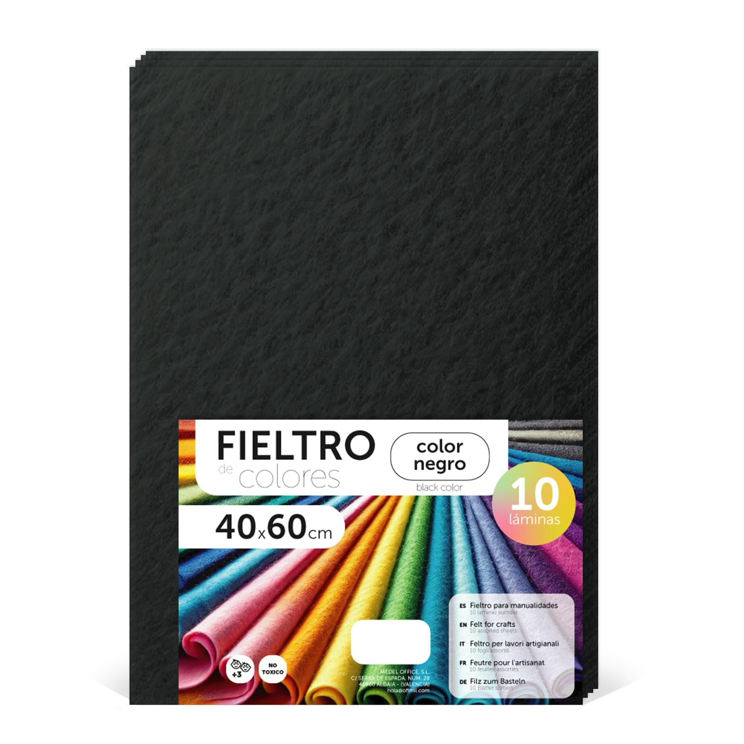 Fieltro para Manualidades, Fieltro de Colores, Suave y Flexible, Material para Costura, Telas Patchwork, Ideal para proyectos DIY, artesanía o decoración, 20x30cm - m-office (rojo, 10 uds) — view 51