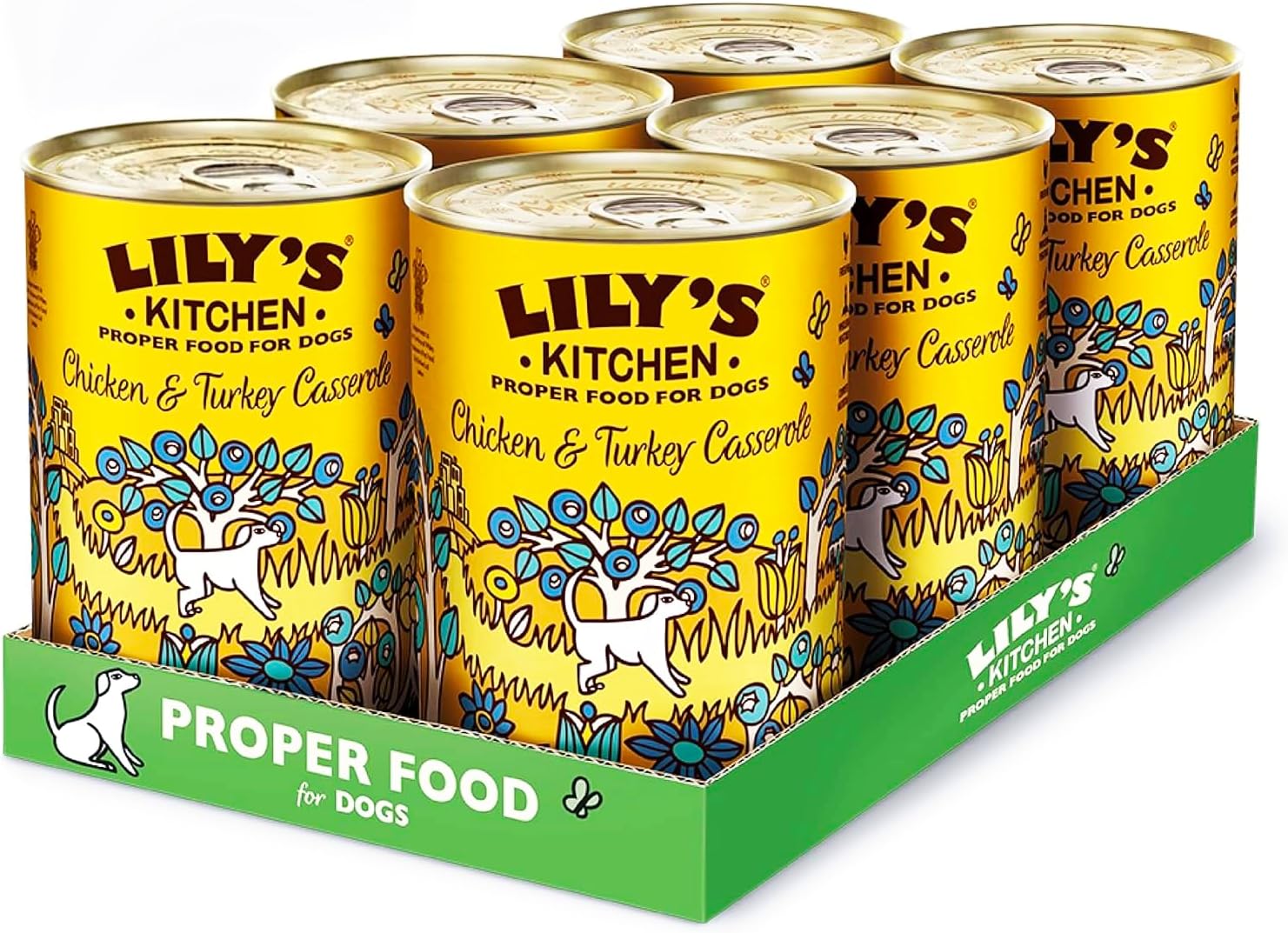 Lily's Kitchen Chicken & Turkey Casserole Wet Dog Food Box 6x400G