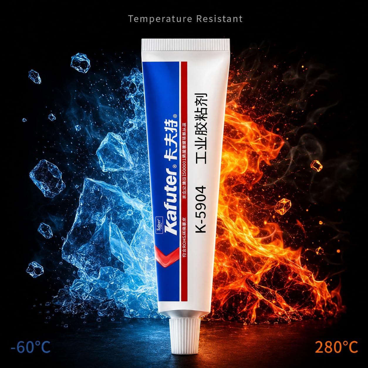 VIDOO Kafuter K-5904 Cemento Encapsulado Lámpara Proyector Semitranslúcido Pegamento Silicona Aislamiento Dieléctrico No Corrosivo para Vidrio Cerámica Metales - 300ml