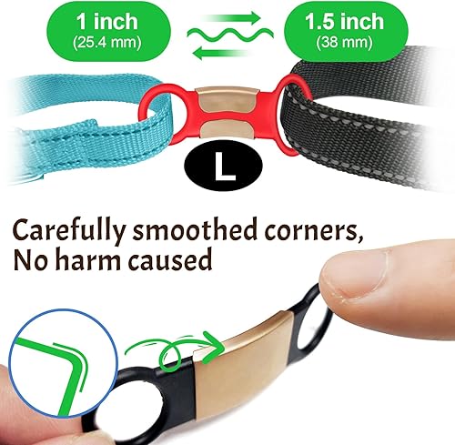 Miniatura 5 de Etiquetas silenciosas deslizables para perros grabadas para mascotas, etiquetas de identificación de acero inoxidable de silicona personalizadas