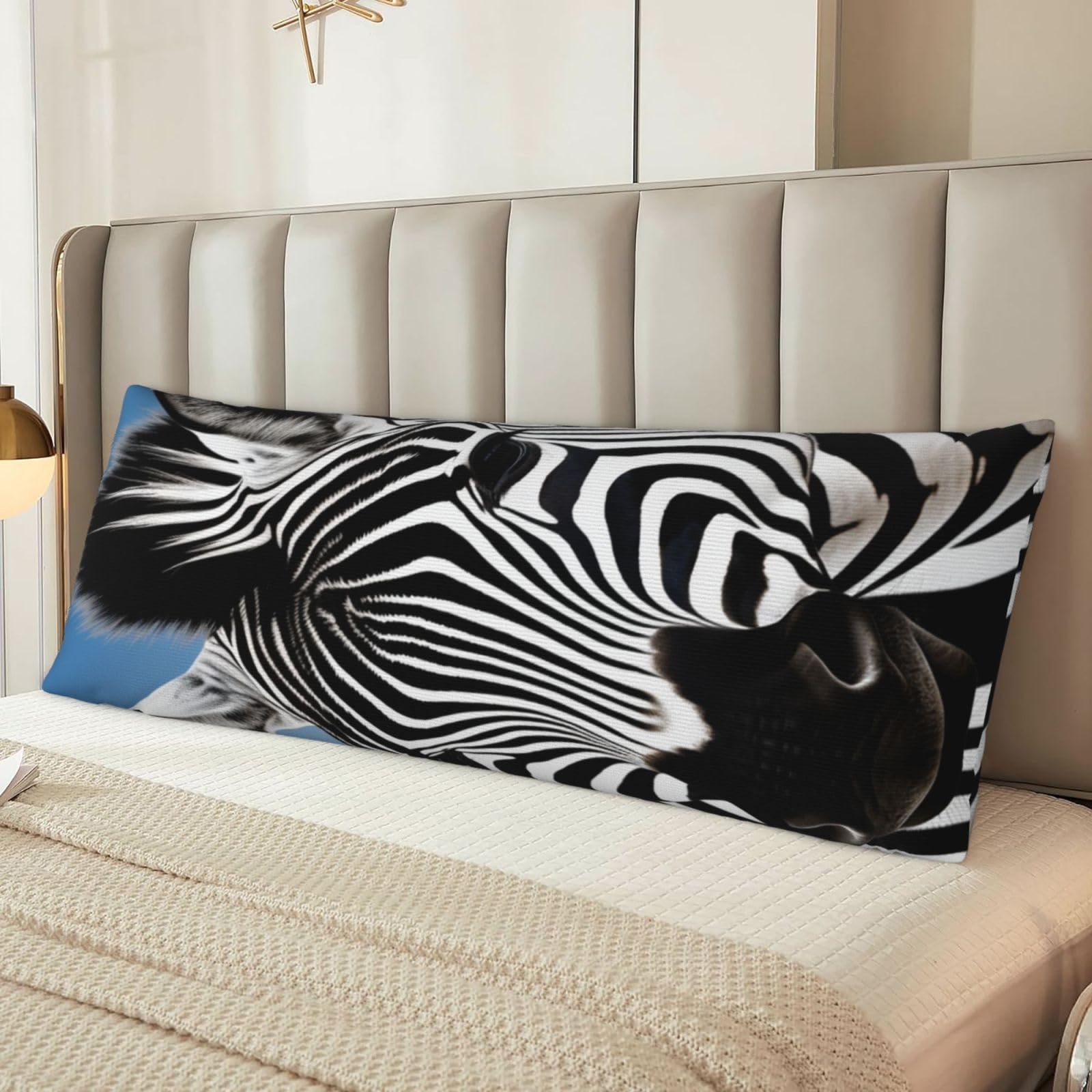 Zebra Body Pillow Case Cover, Microfiber Long Pillow Cases, Ultra Soft and Cozy Plush Body Pillowcase Decorative Long Bed Pillow Cover for Sleeping 20x54 Inches