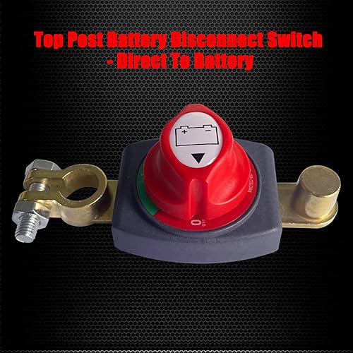 Miniatura 7 de Ampper Interruptor de desconexión de batería de poste superior 12V - 48V, interruptor de desconexión de batería marina, corte de energía, apagado