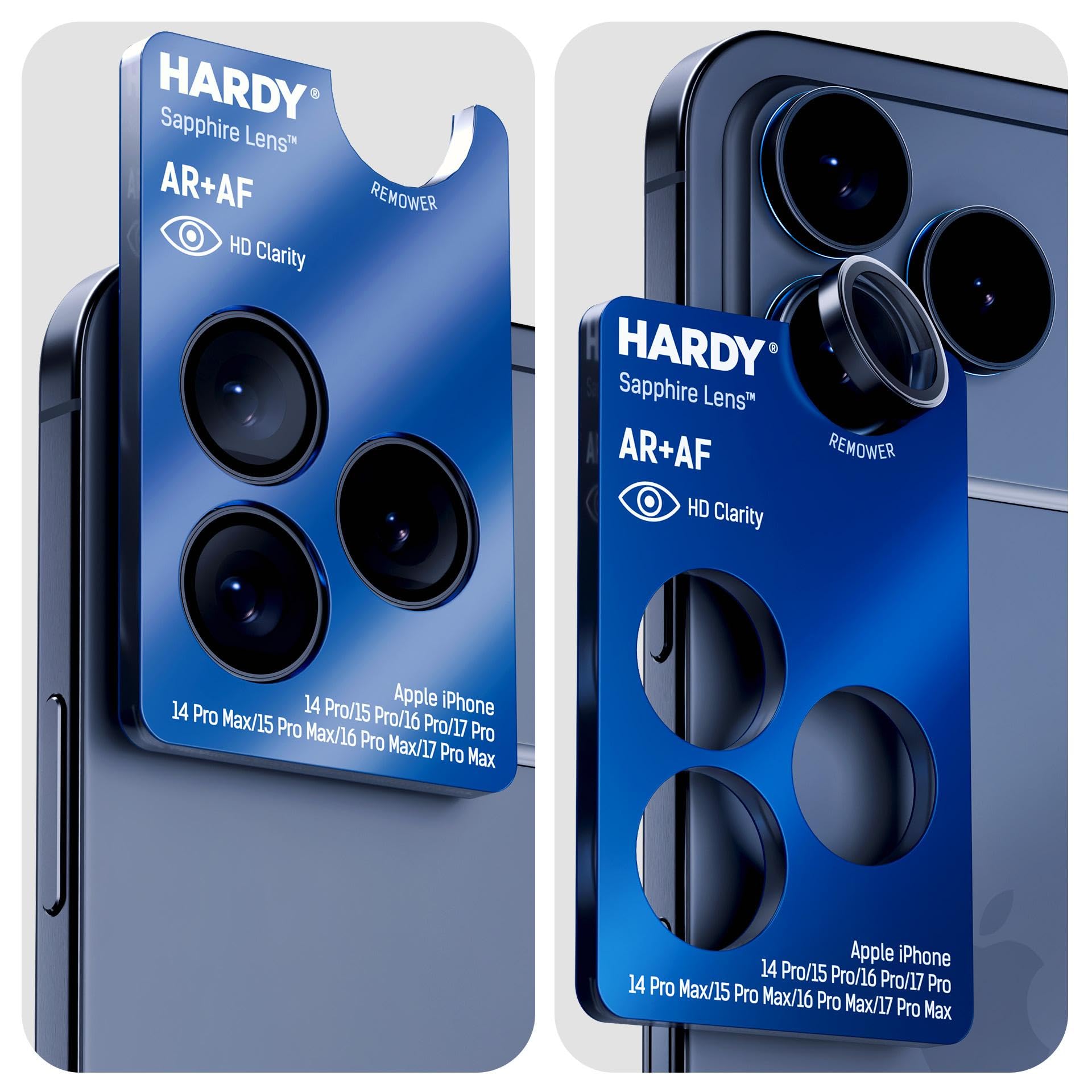 3mk Sapphire Lens Apple iPhone 14,15,16,17 Pro/ 14,15,16,17 Pro Max Szkło Szafirowe na Aparat Przezroczyste