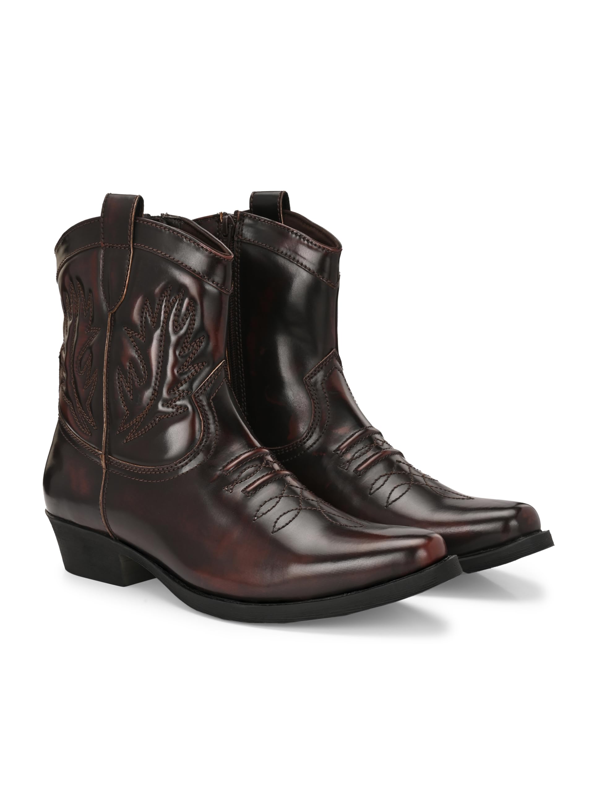 delize Black/Tan Cow Boy Chelsea Boots for Men's-picture-43