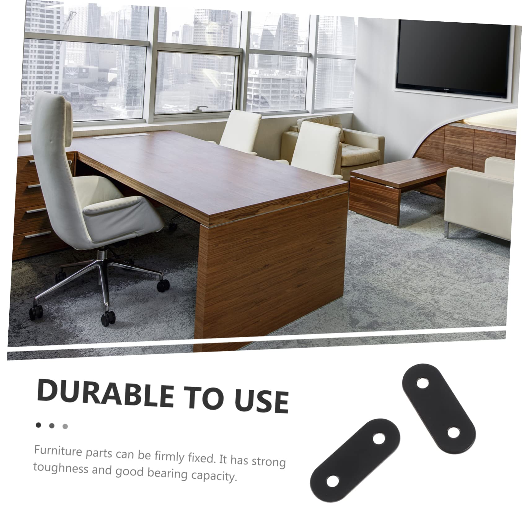 MUSISALY Metal Bracket Black Corner Code Fixings 20pcs Flat Plate for Wood Metal Mounting Plate