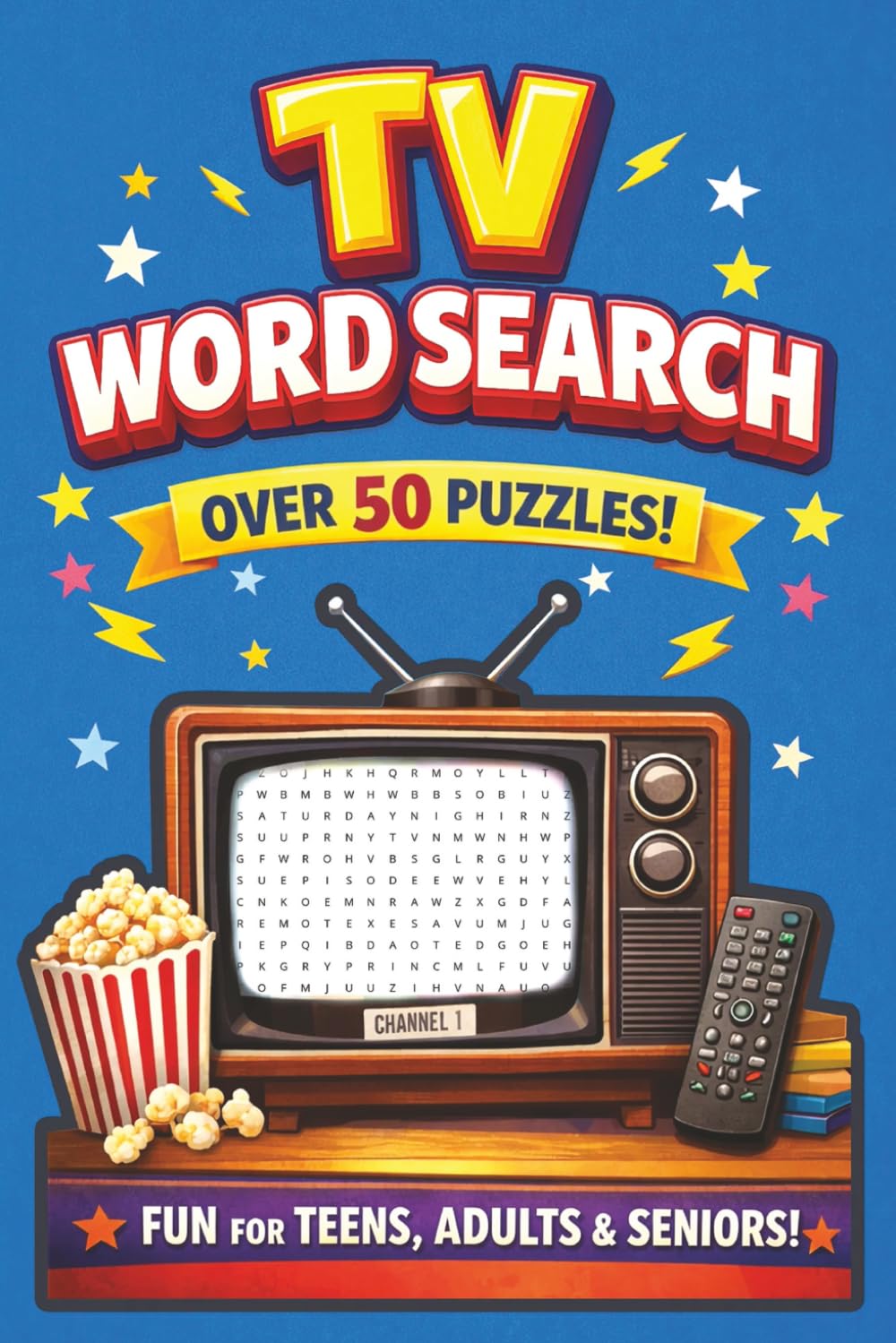 TV Word Search Puzzle Book for Adults, Teens, and Seniors: Word Find Puzzles with Television and TV Show Themes (Riddle me this!)