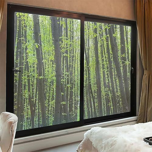 Miniatura 3 de Película verde para ventana, adhesivos de vinilo, cubierta estática para ventana de puerta, calcomanías tintadas para ventana, privacidad