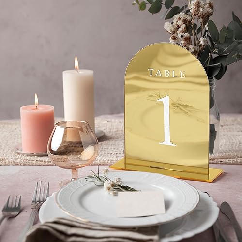 Miniatura 97 de UNIQOOO Paquete de 10 letreros de mesa de acrílico esmerilado de 8 x 10 pulgadas para boda con soportes, 1/8 pulgadas de grosor, hoja de letrero