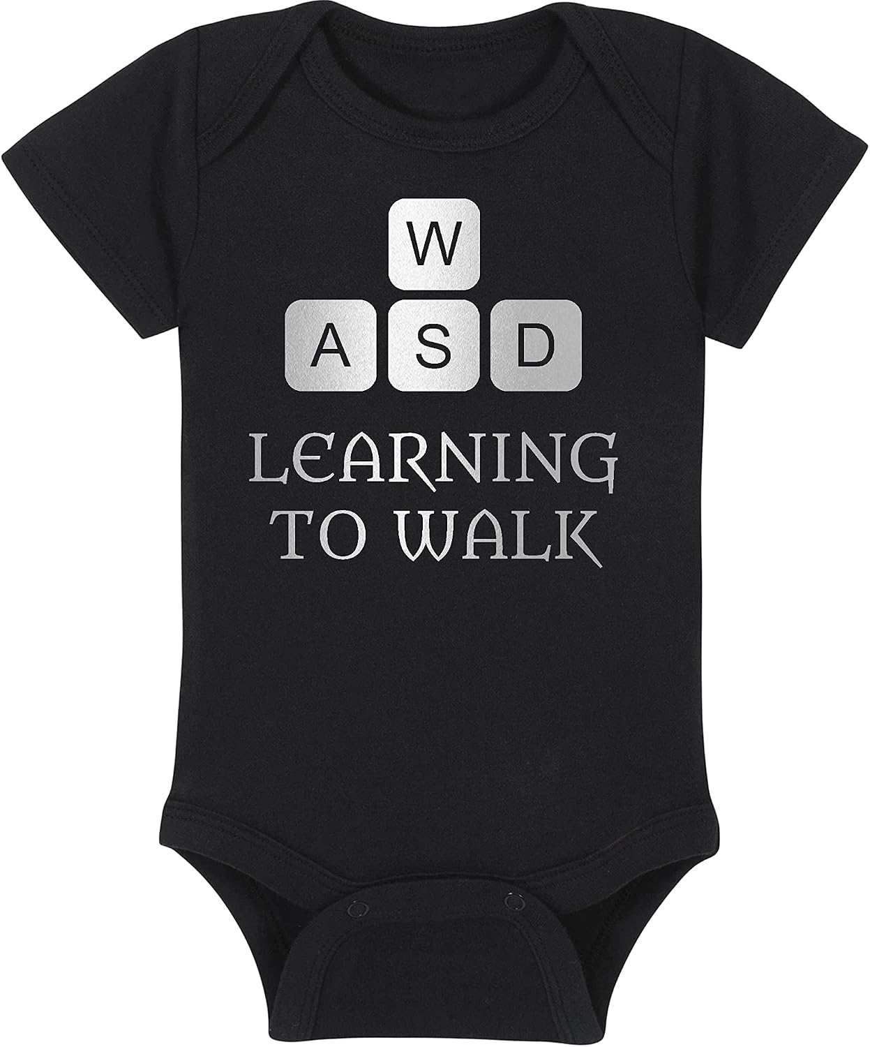 Learning To Walk WASD - Gaming Baby Onesie - Hat - Blanket - Bib Package Combinations