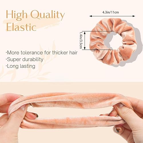 Vista 31 de Whaline - 12 ligas elásticas de terciopelo prémium para el pelo, accesorio para niñas o mujeres