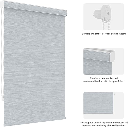 Miniatura 2 de Persianas enrollables opacas y opacas personalizadas persianas enrollables para ventanas con cadena bloqueo solar eléctrico protección de privacidad