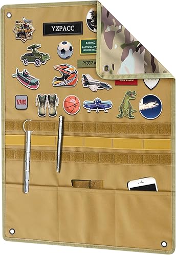 Yzpacc Taktisches Aufkleber Displaybrett, faltbares Panel mit Schlaufenoberfläch