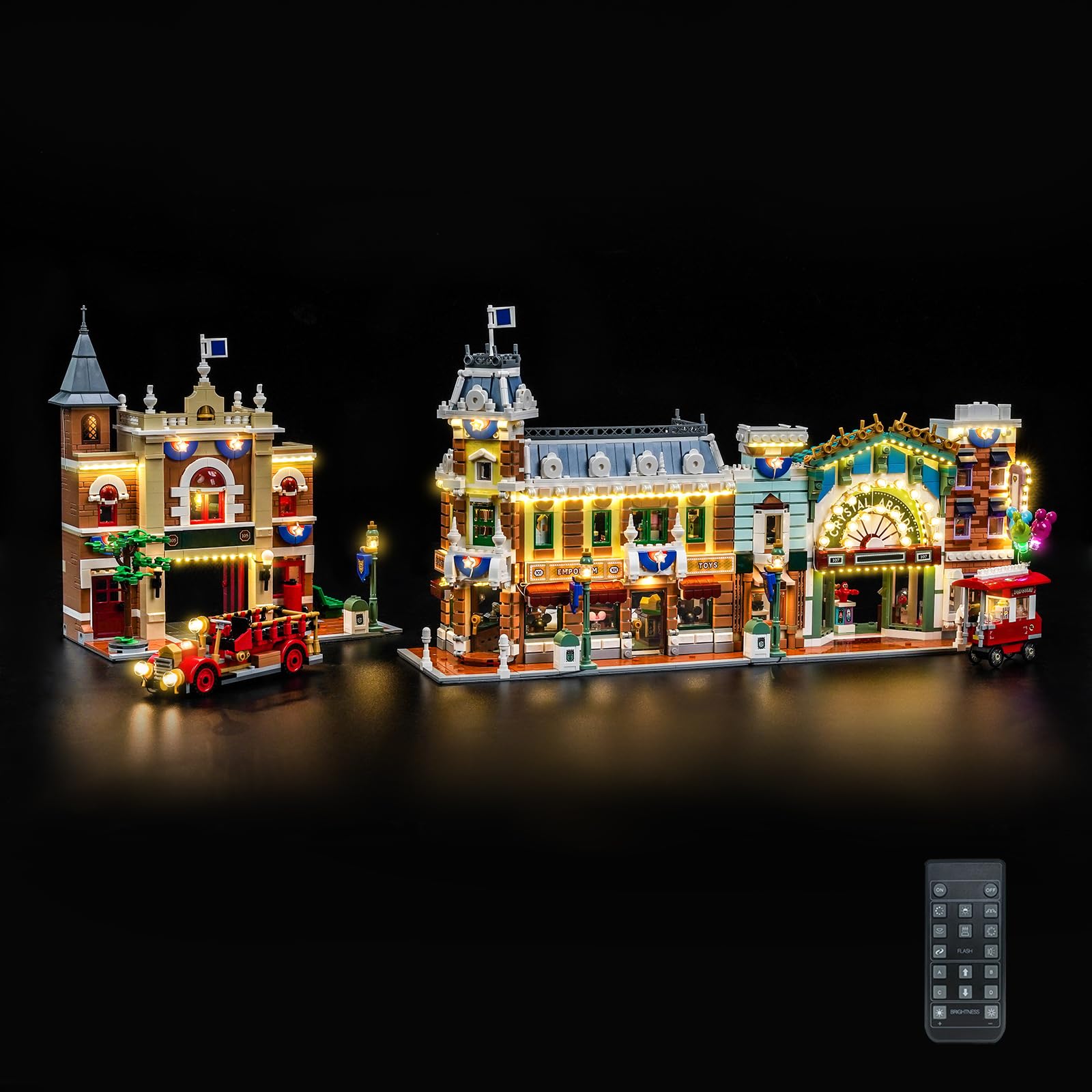 Remote Control Led Light Set Compatible with Lego 43302 Main Street, U.S.A. (No Model), Decoration Lighting Set Compatible with Lego Main Street, U.S.A. Building Blocks