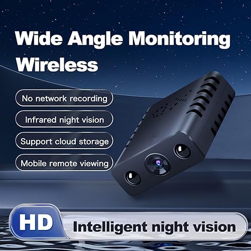 Miniatura 6 de Nueva Mini Cámara de Seguridad WiFi, Negra, Cámara de Vigilancia 1080P HD para Interiores con Visión Nocturna, Detección de Movimiento, Control por