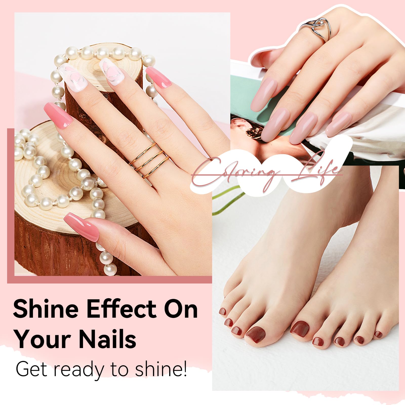 Juego de esmaltes de uñas: colección de 6 colores clásicos nude, blanco lechoso, rosa nude, esmalte de uñas de secado rápido, manicura de uñas, salón de arte de uñas, regalo ideal para mujeres 4