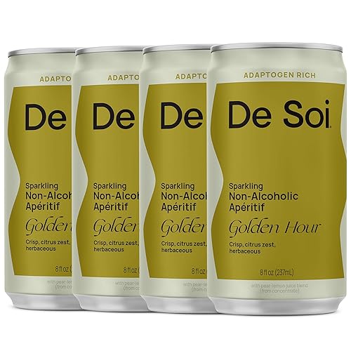 De Soi Golden Hour por Katy Perry - Bebidas espumosas, botánicos naturales, bebida adaptógena, bálsamo de limón, L-teanina, vegano, sin gluten,