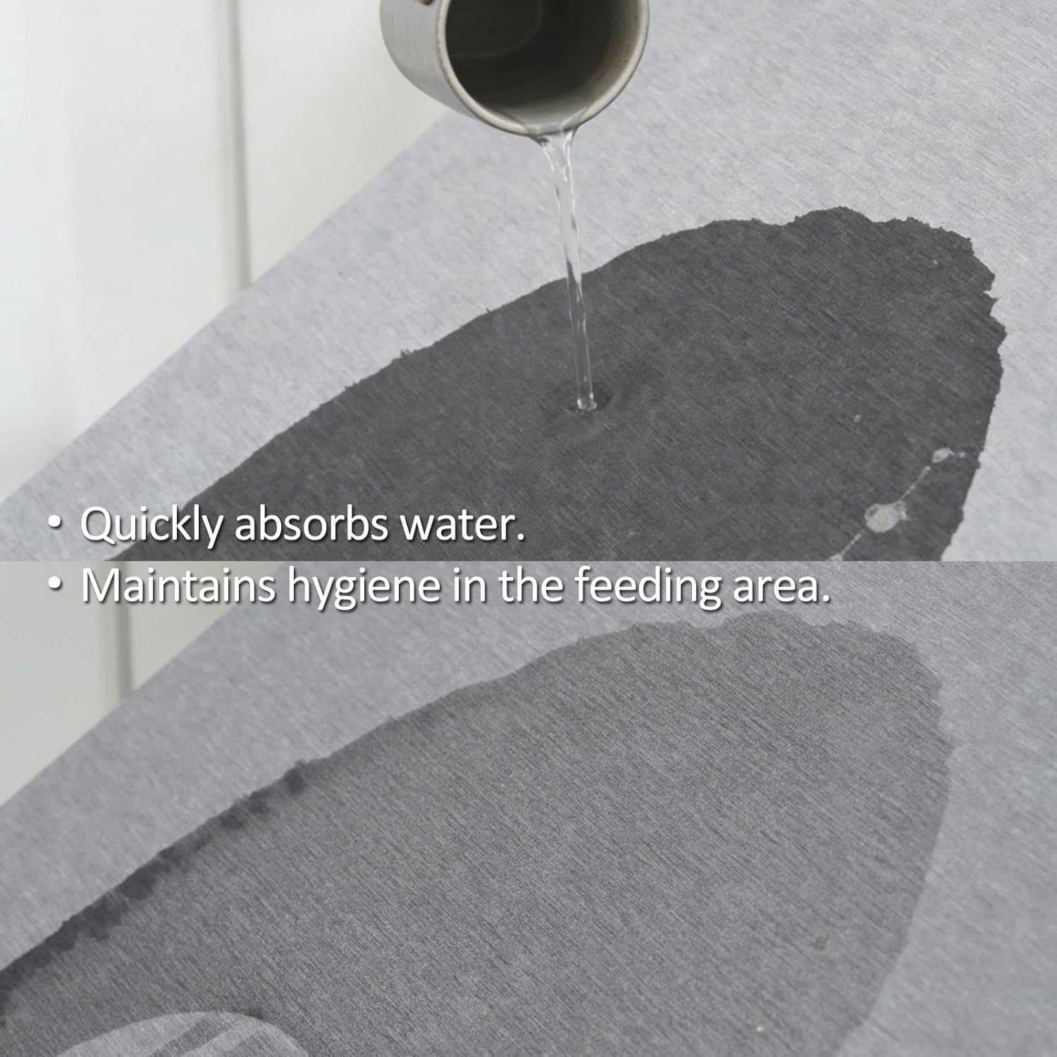 Diatomite Mat Pet Feeder Stand – Compatible with Most Dog Bowls & Automatic Feeders, Elevated Dining Station with Non-Skid Feet & Adjustable Height that Absorb Spills to Keep The Bowl Area Clean