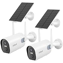 ieGeek 2K Telecamera Wi-Fi Interno, Esterno Senza Fili Videocamera di Sorveglianza a Faretti con Visione Notturna a Colori 2 PCS