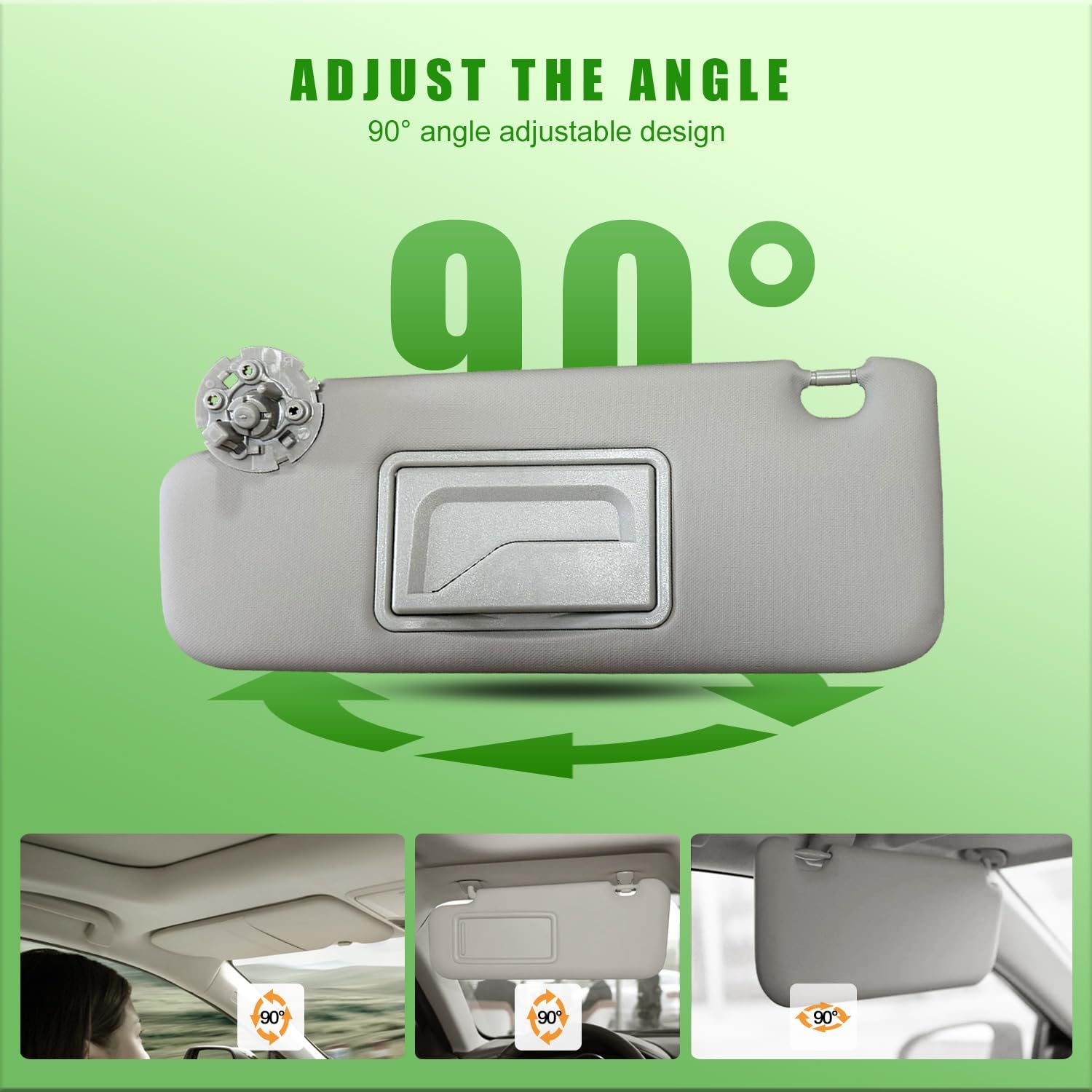 Sun Visor for Chevy Cruze 2011-2019 Sun Visor Replacement Number 95034256 95034253 84126667 84126658(Grey(Left Driver Side))