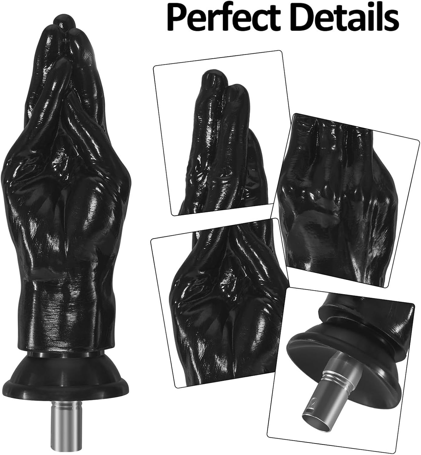 Sex Machine Attachment/Accessory/Connector 3XLR 9.05'' Silicone Realistic Hand Dildo, Lifelike Fisting Penis for Thrusting F-Machine 3 XLR Harness Compatible Huge Dildos Anal G-Spot Sex Toys for Women