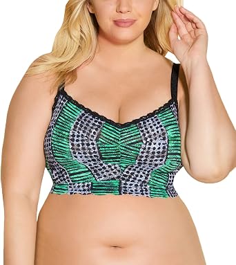 Cosabella Womens Never Say Never Printed Ultra Curvy Sweetie Bralette