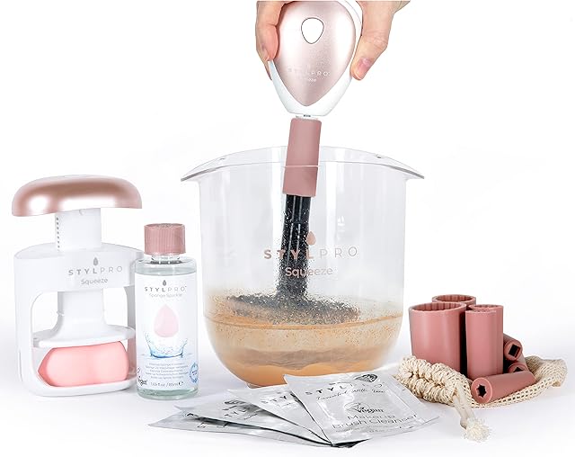 STYLPRO 2in1: Makeup Brush &Makeup Sponge or Blender Cleaner and dryer Machine