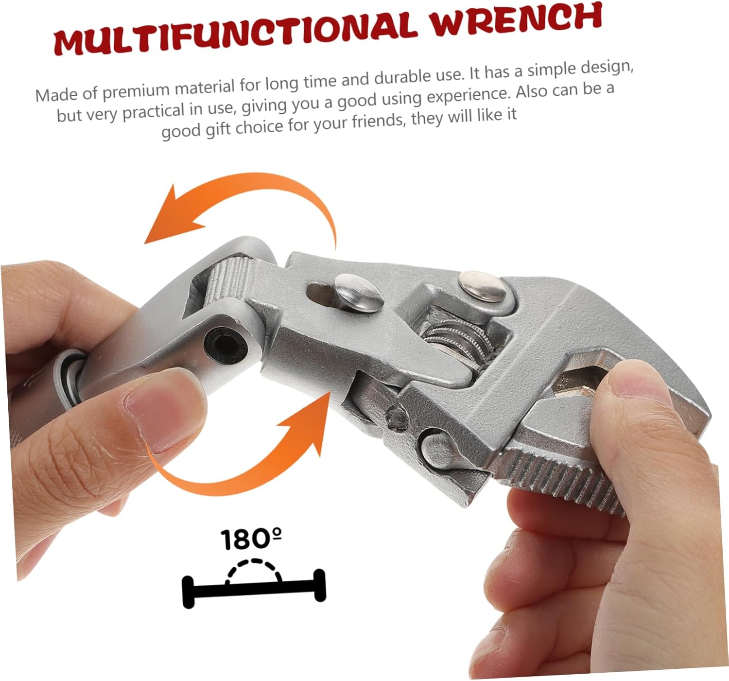 Multifunction Telescopic Ratchet Wrench with Swivel Head Adjustable Household Repair Tool Dual Function Spanner for Refrigeration and Home Maintenance