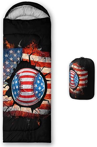 BSNTHO Saco de dormir para camping, 3 estaciones, clima cálido y fresco, ligero, saco de dormir impermeable para adultos y niños, viajes y al aire