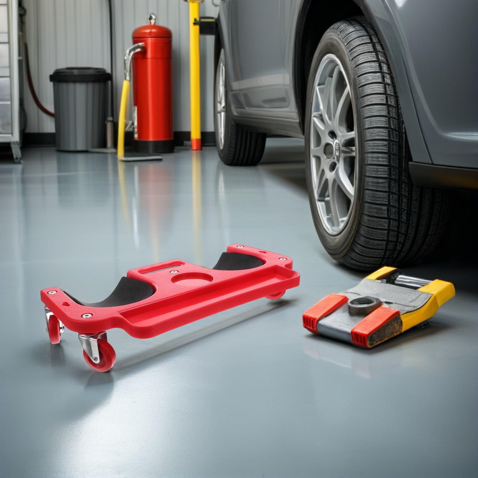 Rodilleras Rodantes con Ruedas para Reparación de Coches Cojín Ergonómico para Construcción y Trabajo Baldosas Protector de Rodillas Resistente y Cómodo para Mecánicos y Obreros