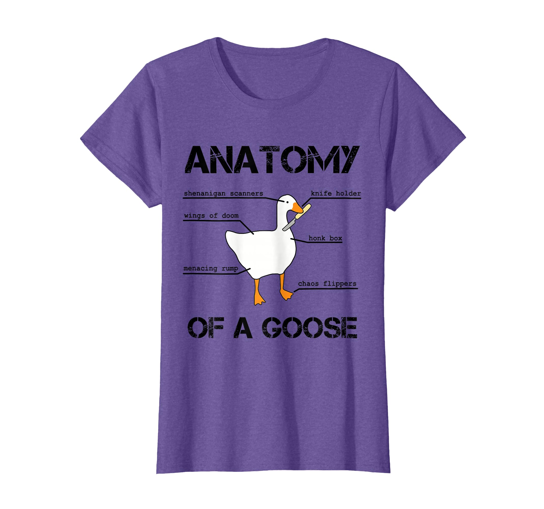 Anatomy of A Goose - Funny Duck Graphic Memes T-Shirt
