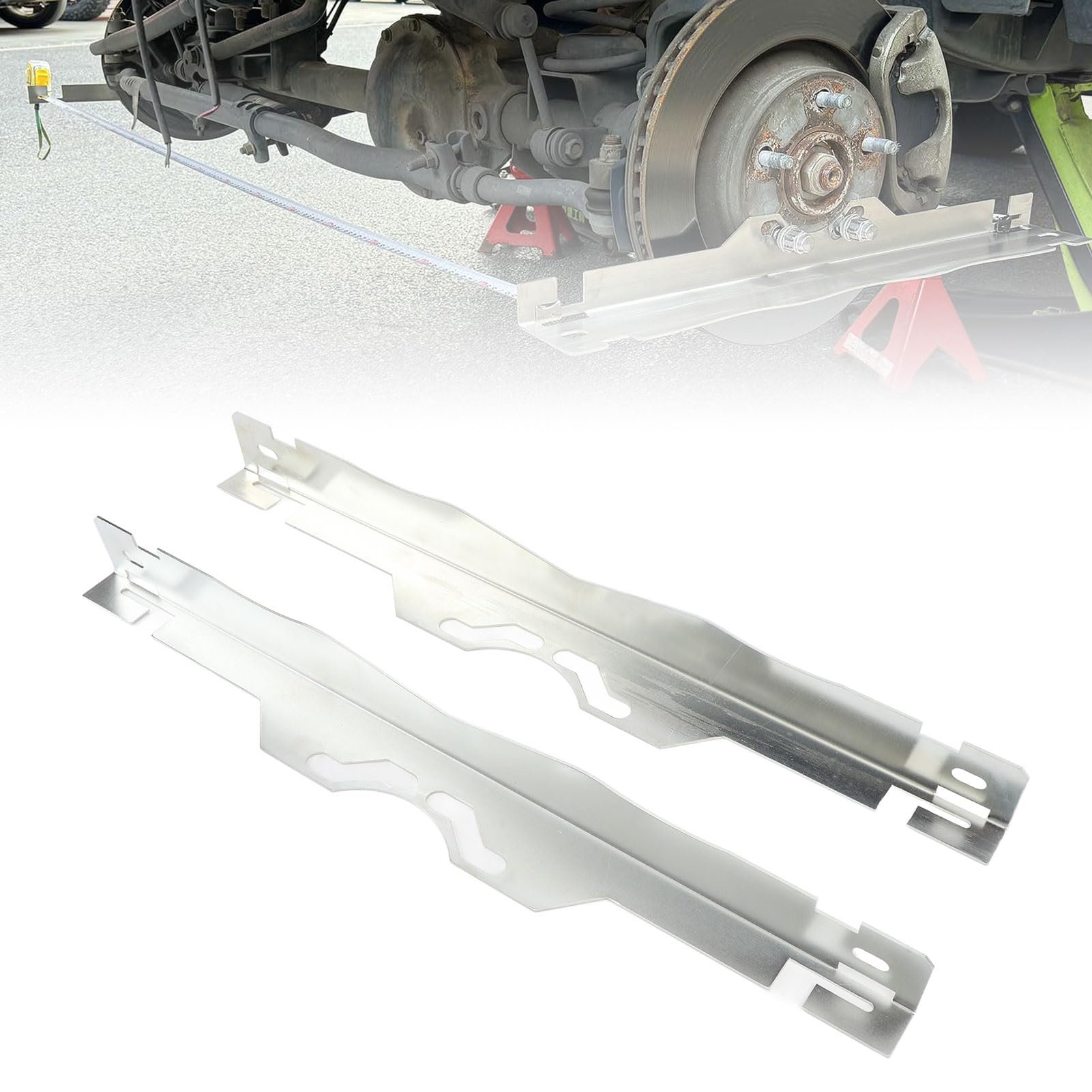 Amazon.co.jp: トープレートホイールアライメントツール、独自のスロット機能を備えた正確な測定のための頑丈なステンレス鋼プレート、同軸距離に合わせて調整  (SILVER) : 車＆バイク 車両ホイールアライメントツールヘビーデューティトウプレートアンチドロップスロット設計複数のボルトパターンアルミニウム合金ホイールキャ