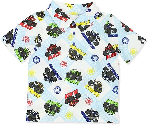 Blaze and The Monster Machines - Camiseta polo de manga corta con cuello para niños pequeños