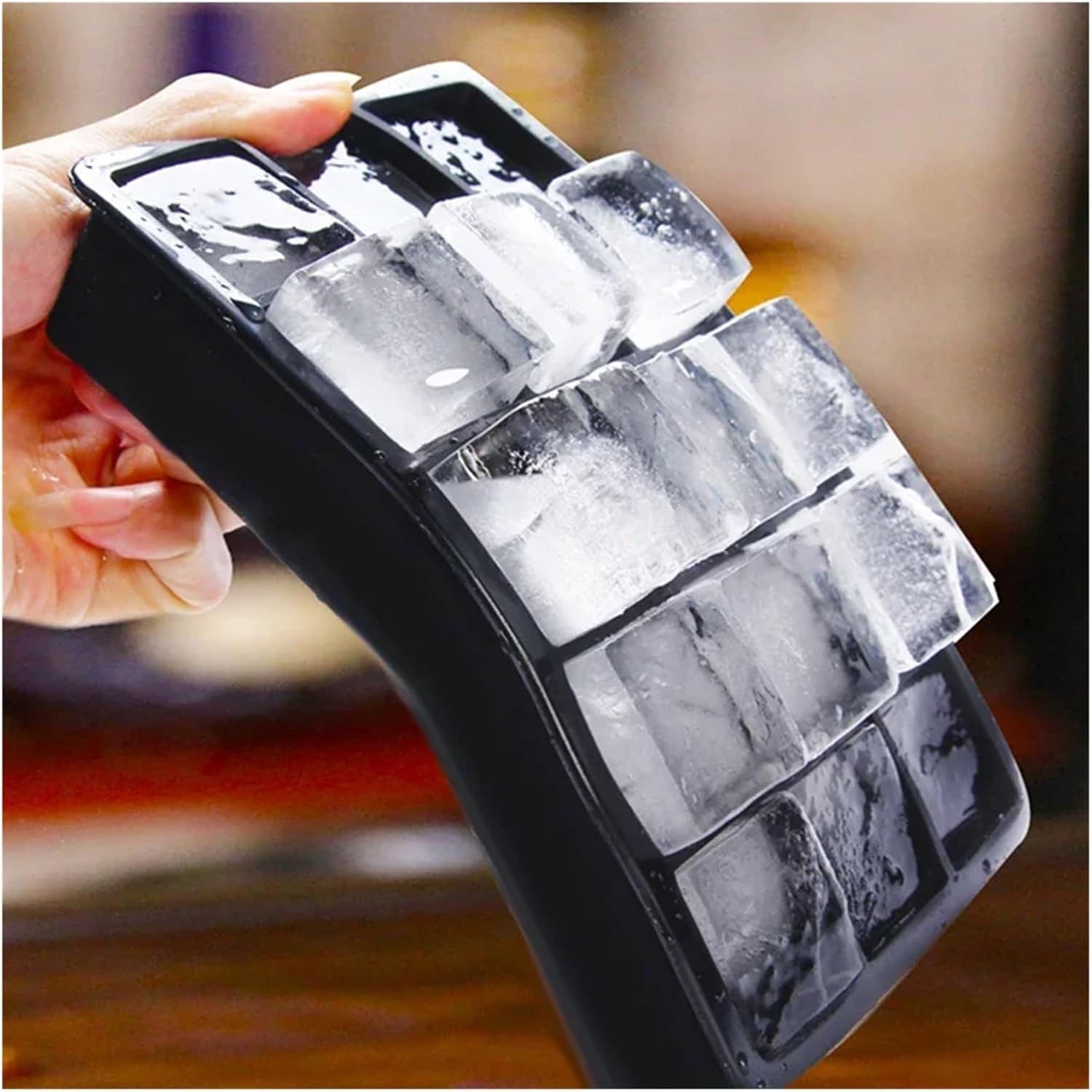 4/6/8/15 Grids Big Ice Food Mold Giant Large Grade Silicone Cube Square Tray DIY Maker Model(15Grid)