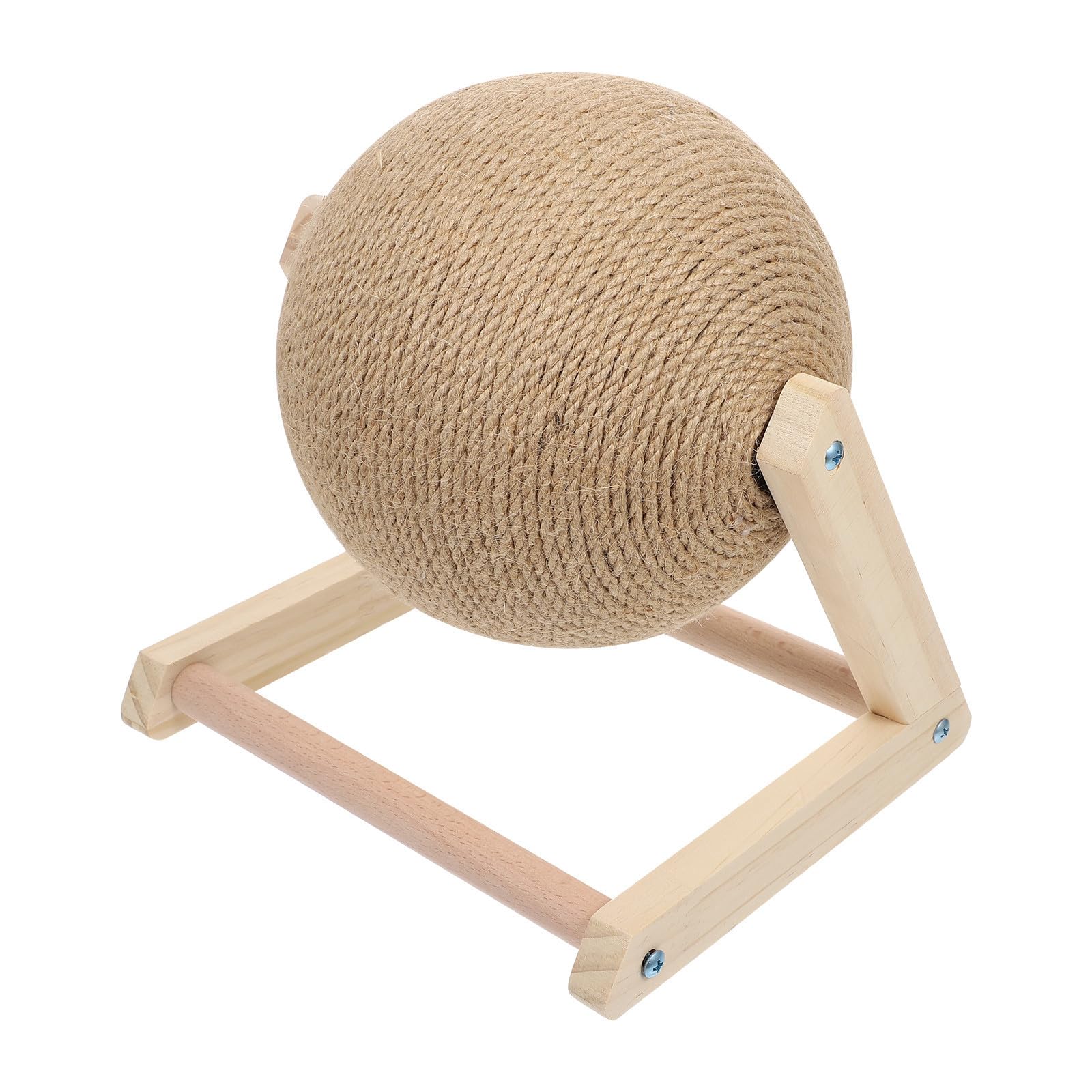 Juguete de madera y sisal para mantener gatos activos y sanos en interiores