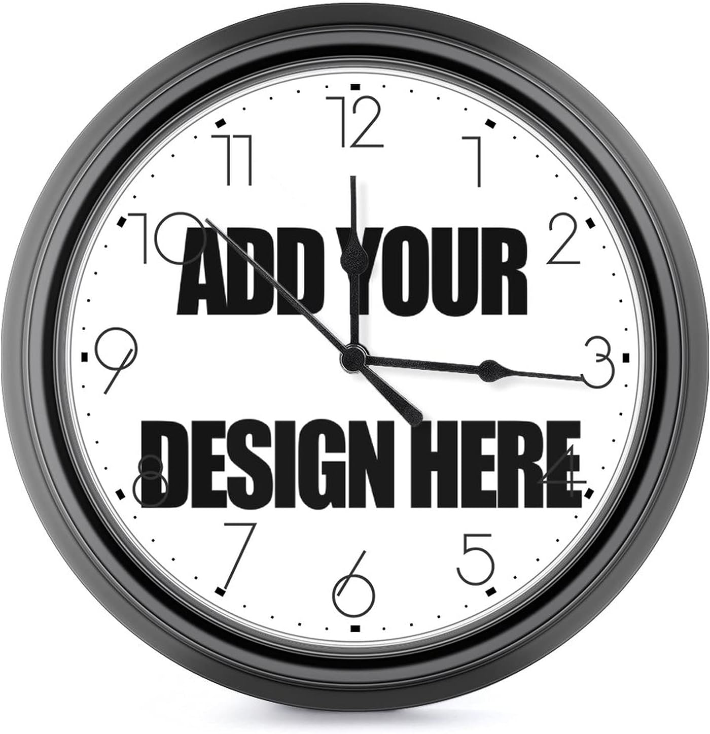 Custom Wall Clock Personalized Living Room Customized Clocks Add Your Photo Non Ticking Silent Gift for Bathroom, Home, Wedding, Friends, Family Add Your Image