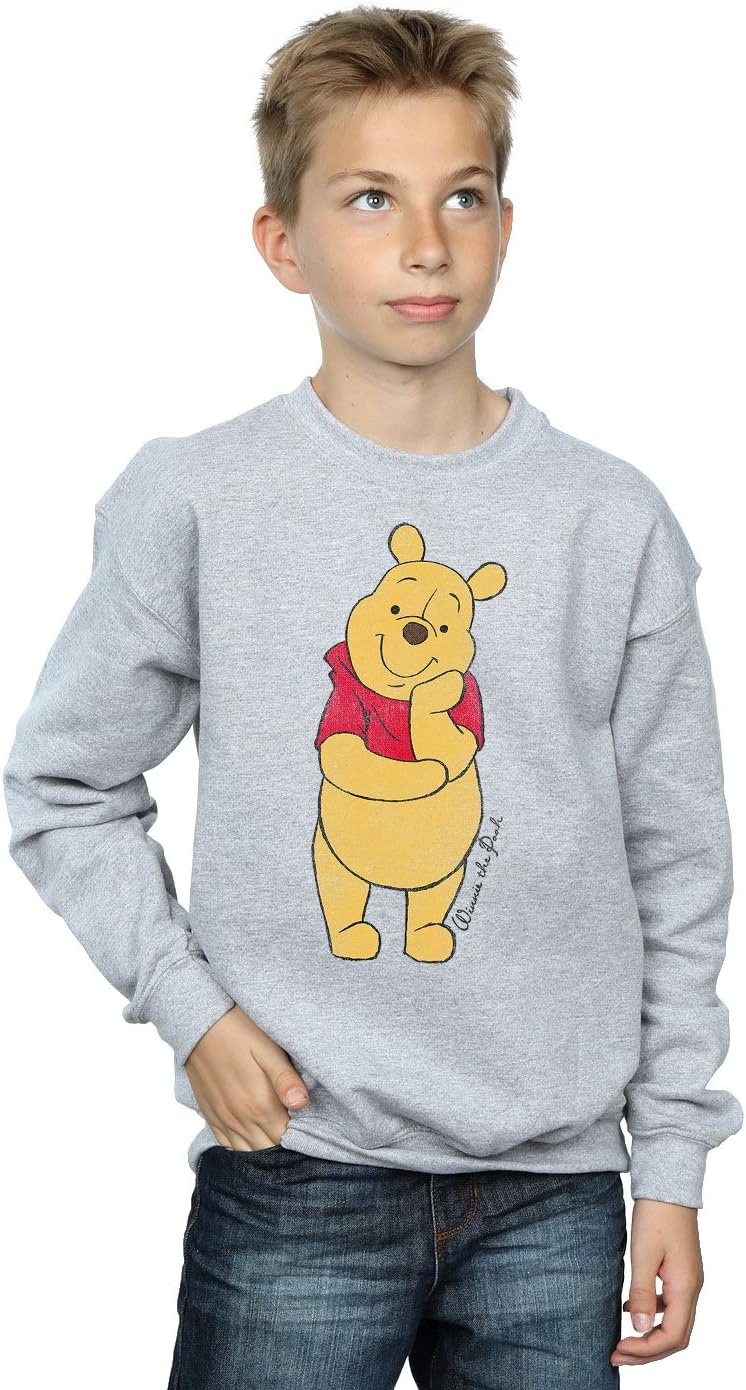 Disney Boys Winnie The Pooh Classic Pooh Sweatshirt 9-11 Years Sport Grey