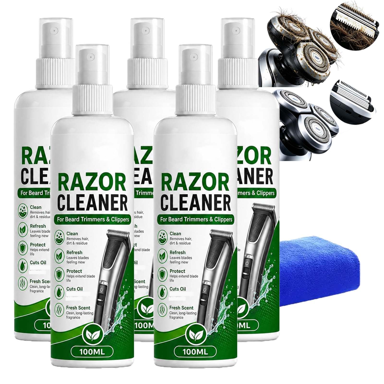 Głęboko czyszczący spray do pielęgnacji ostrzy maszynki do golenia, elektryczny spray do czyszczenia folii do golenia, szybko usuwa resztki oleju do włosów, golarka elektryczna maszynka do strzyżenia
