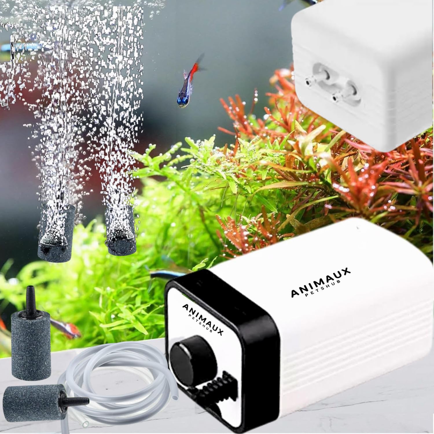 Animaux CT 202 Two Way Aquarium Air Pump Super Silent with Adjustable Flow Oxygen 3 Meter Tube and 2 (B0CL355S58) Amazon Price History, Amazon Price Tracker
