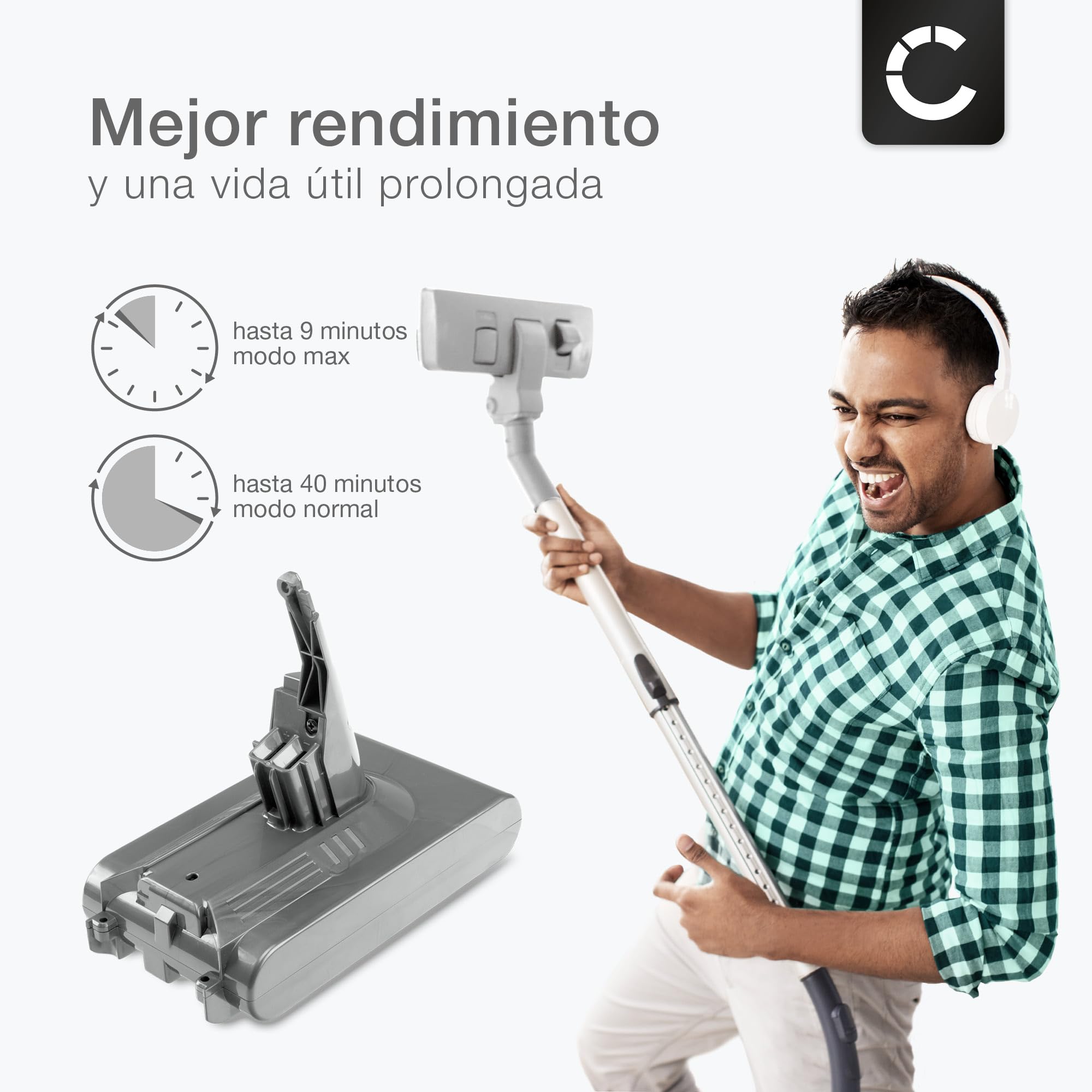 CELLONIC, Batería para Aspiradora Compatible con Dyson V8 Absolute, 215681, VE6 Type B (21.6V, 3000mAh) - Batería con Tornillos