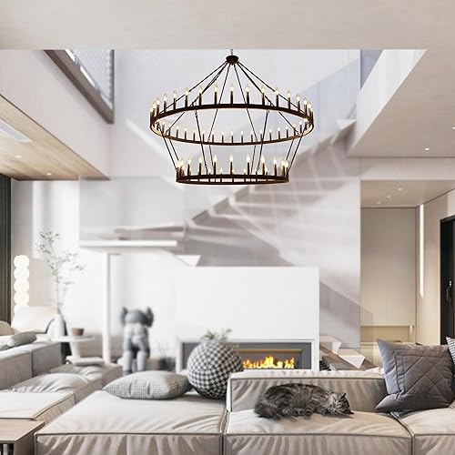 Miniatura 10 de XILICON Lámparas de comedor sobre la mesa, 3 luces negras de granja, lámpara colgante lineal industrial negra para isla de cocina, lámpara de vela