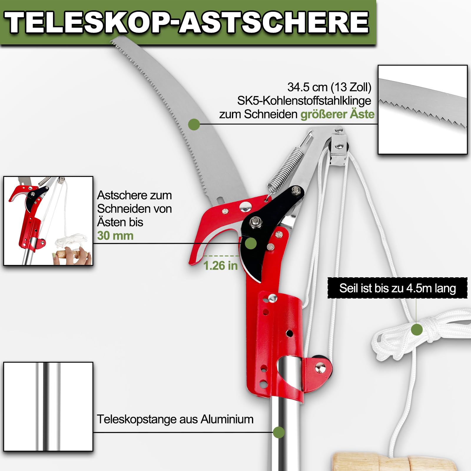 Vind telescopische takkenschaar op - maart 2026