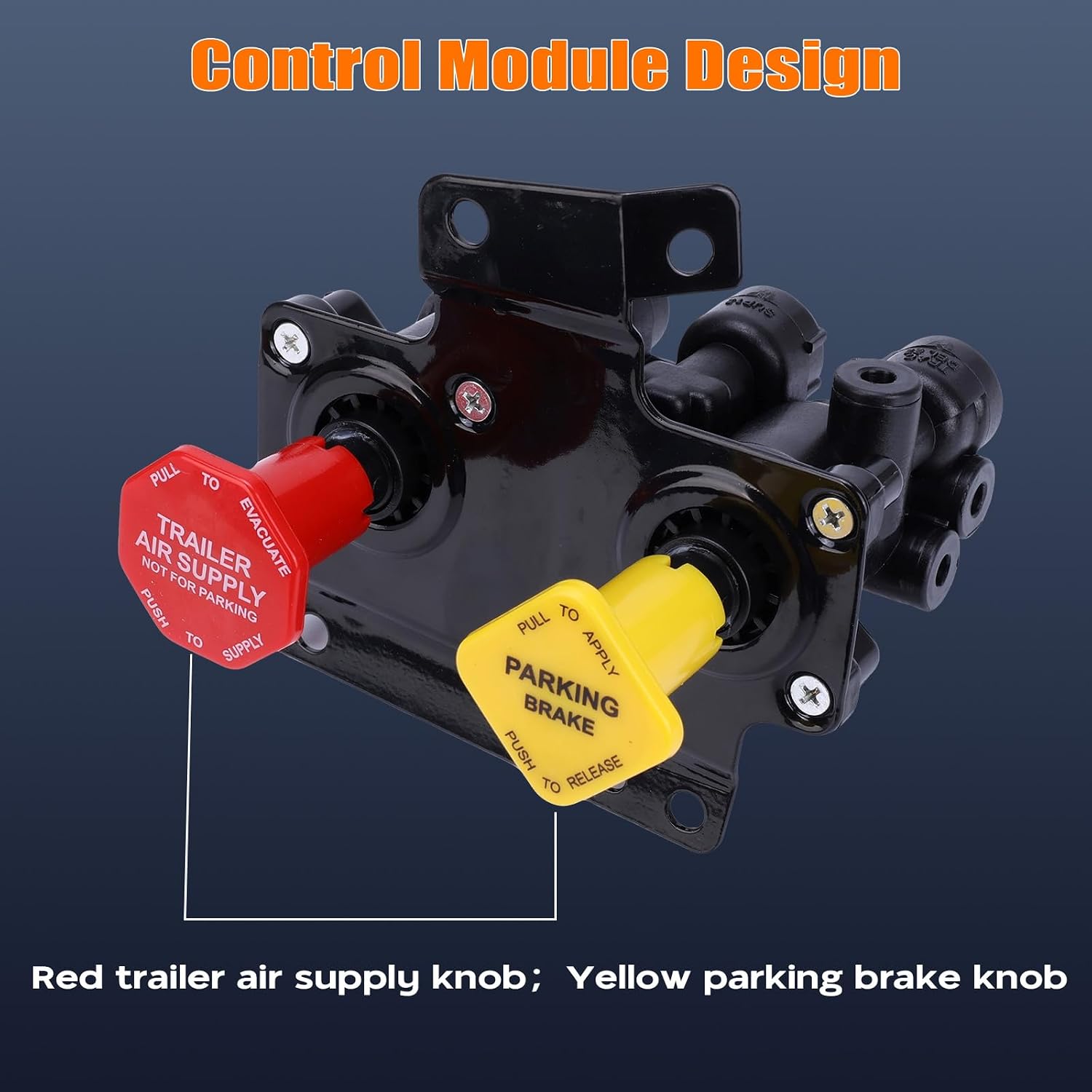Dash Valve Dual Park Brake Compatible With Volvo VNL Trailer Parking Brake Module, 24340522 21315044 21750583 K035691
