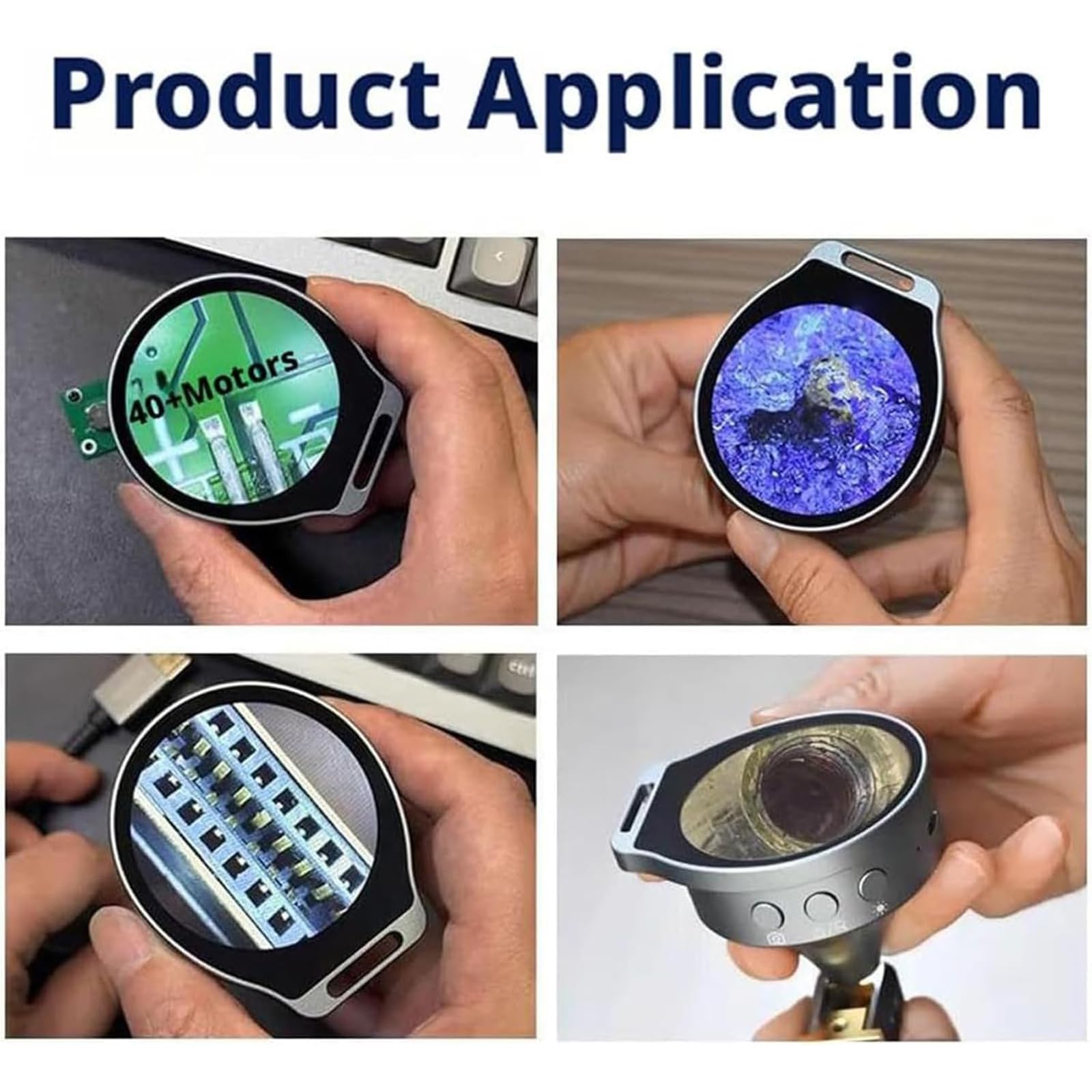 Lente d'ingrandimento per microscopio anti-imbuto, 7X/11X/15X, lente d'ingrandimento portatile con schermo LCD da 2,1", luce bianca/UV, registrazione di foto/video, per valutazione artistica, test sui