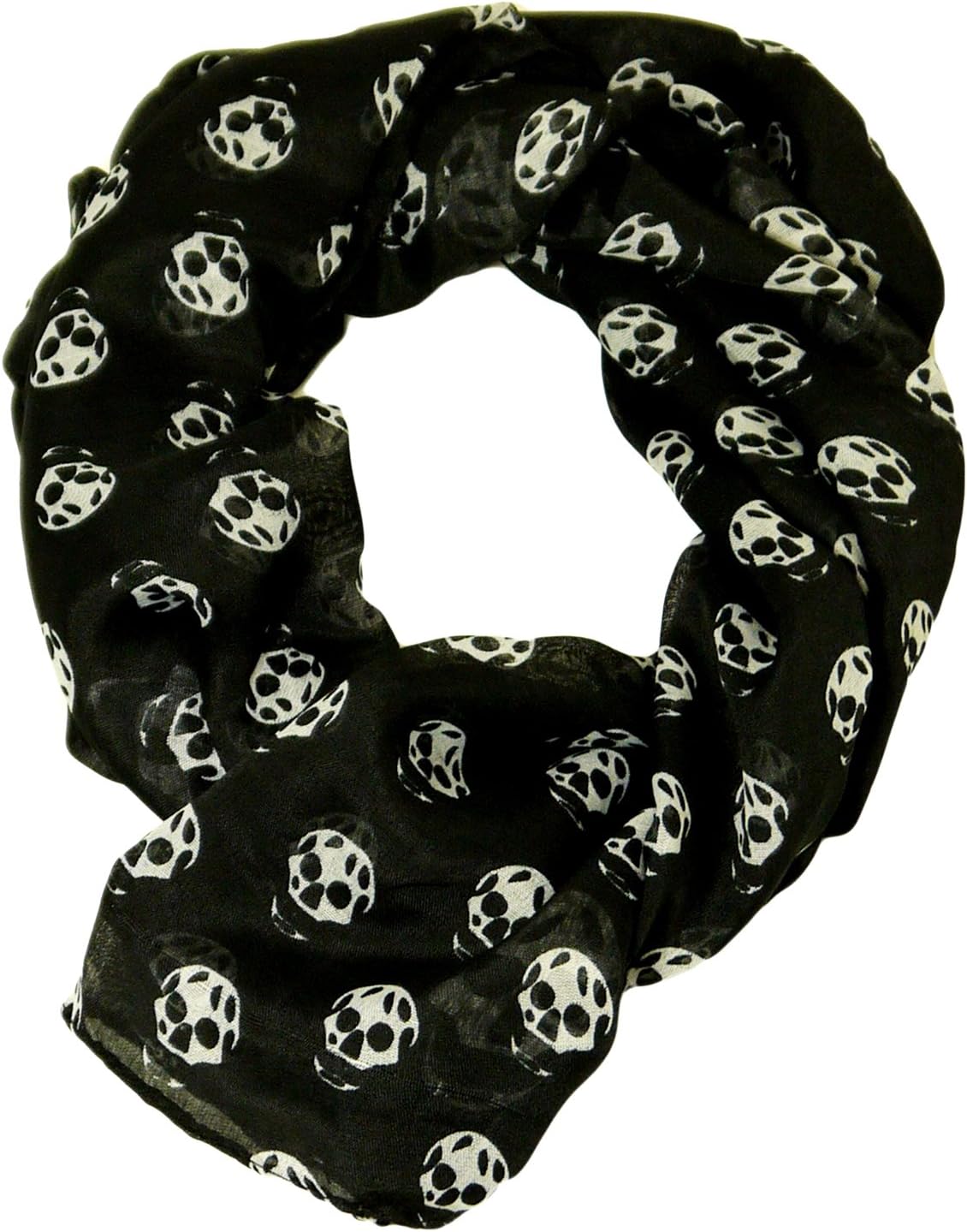 Black & White Multi size Skull Head Skeleton scarf wrap