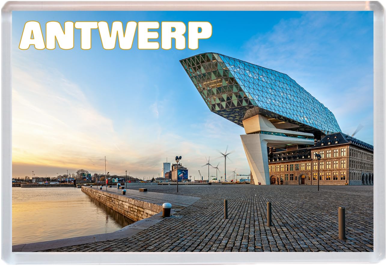 Baked Bean Store Multicolor Antwerp - Belgium - Jumbo Fridge Magnet 96 X 67Mm Bbsfhm1476